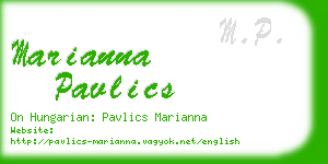 marianna pavlics business card